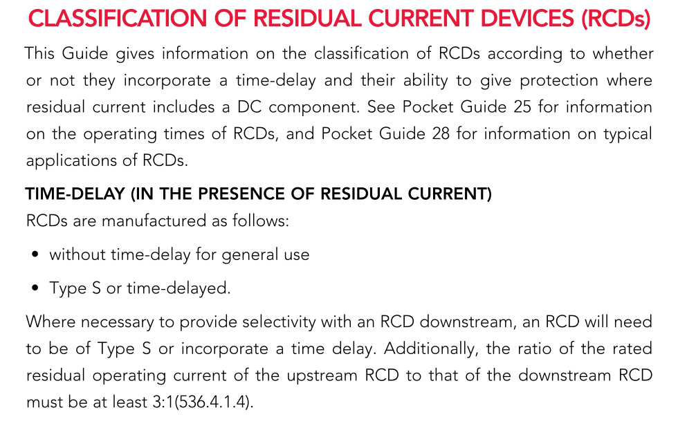 Classification Of Residual Current Devices