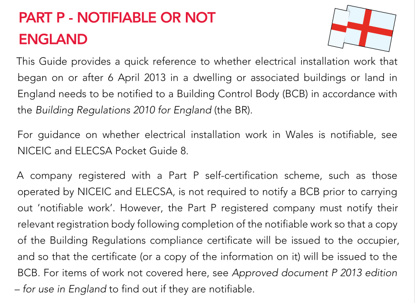 Part P Notifiable Or Not England