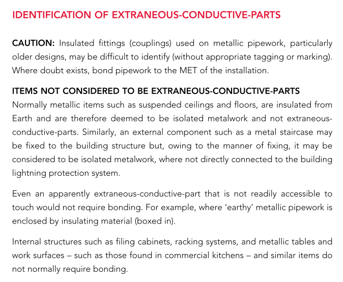 Identification Of Extraneous Conductive Parts