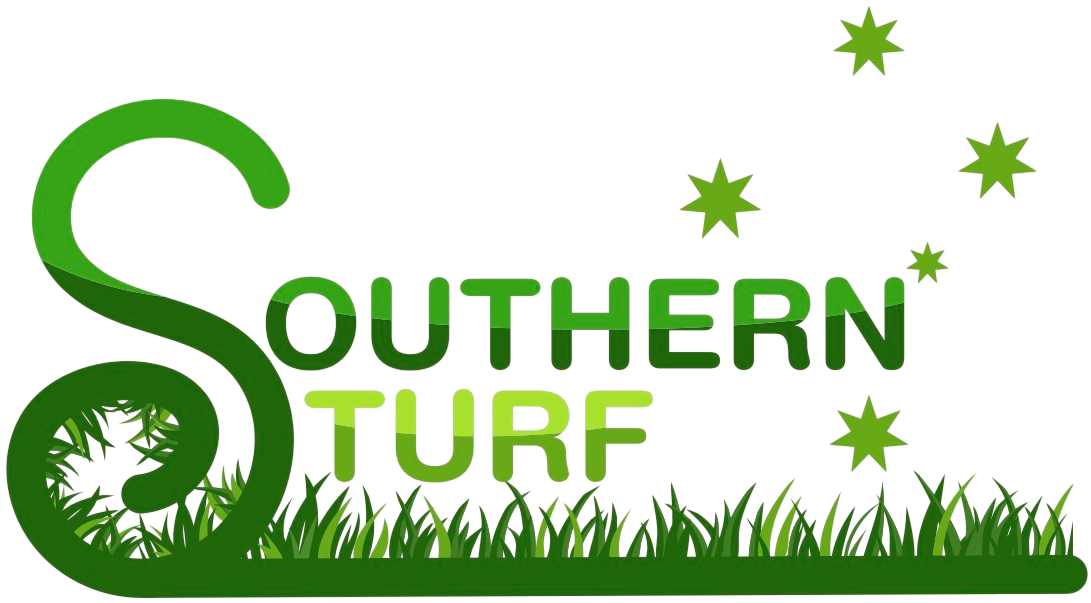 Logo for Southern Turf, featuring green grass, a stylized