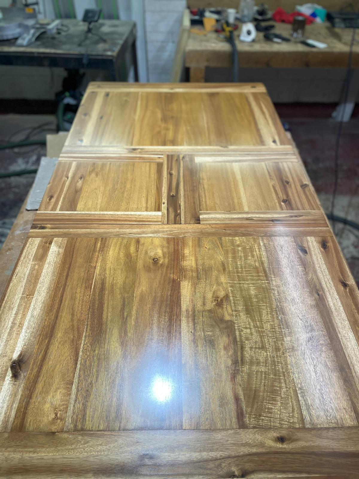 Large wooden table renovated