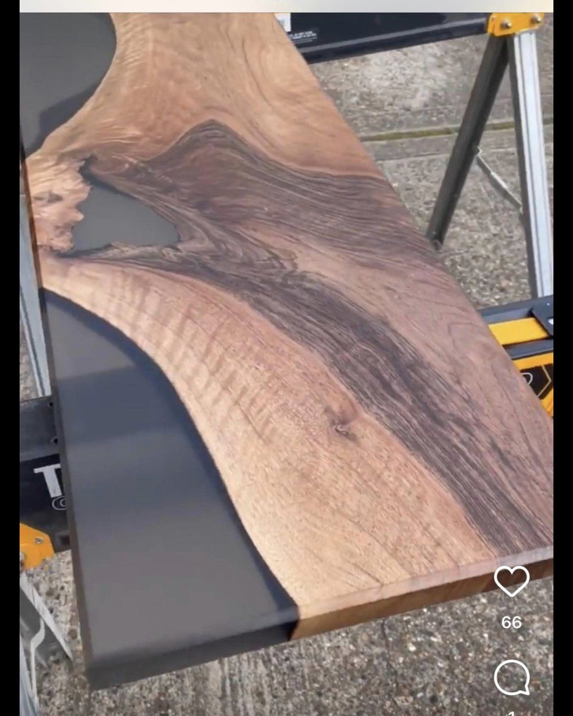 Walnut console table