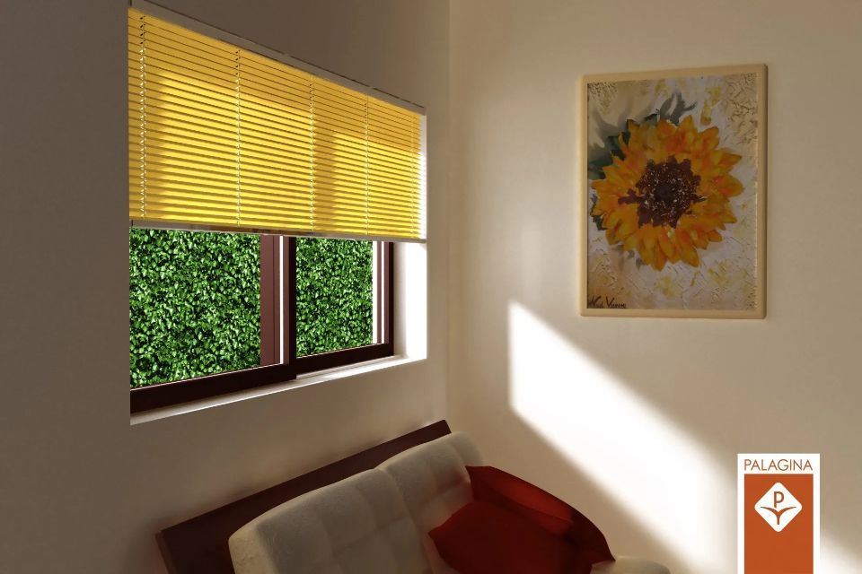 Tenda gialla verticale