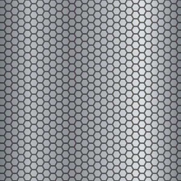 it looks like a honeycomb pattern on a metal surface .