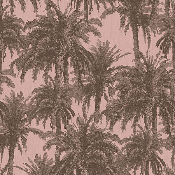 a seamless pattern of palm trees on a pink background