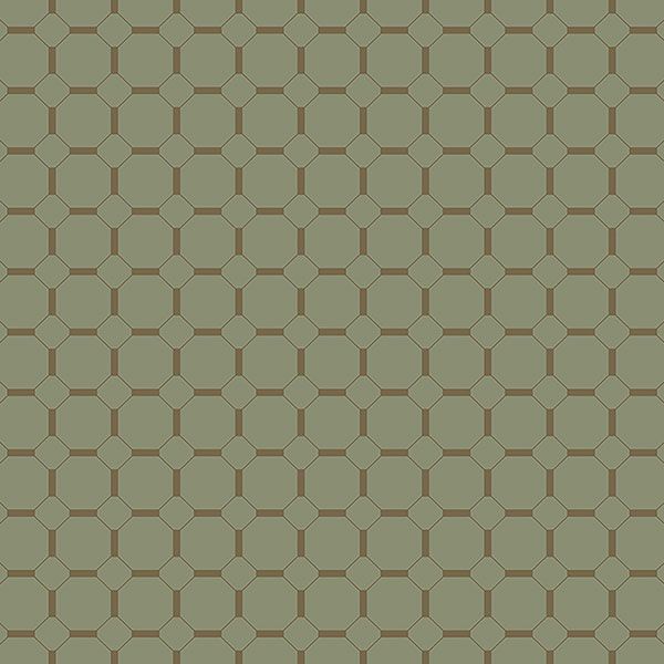 a seamless pattern of circles and squares on a green background .