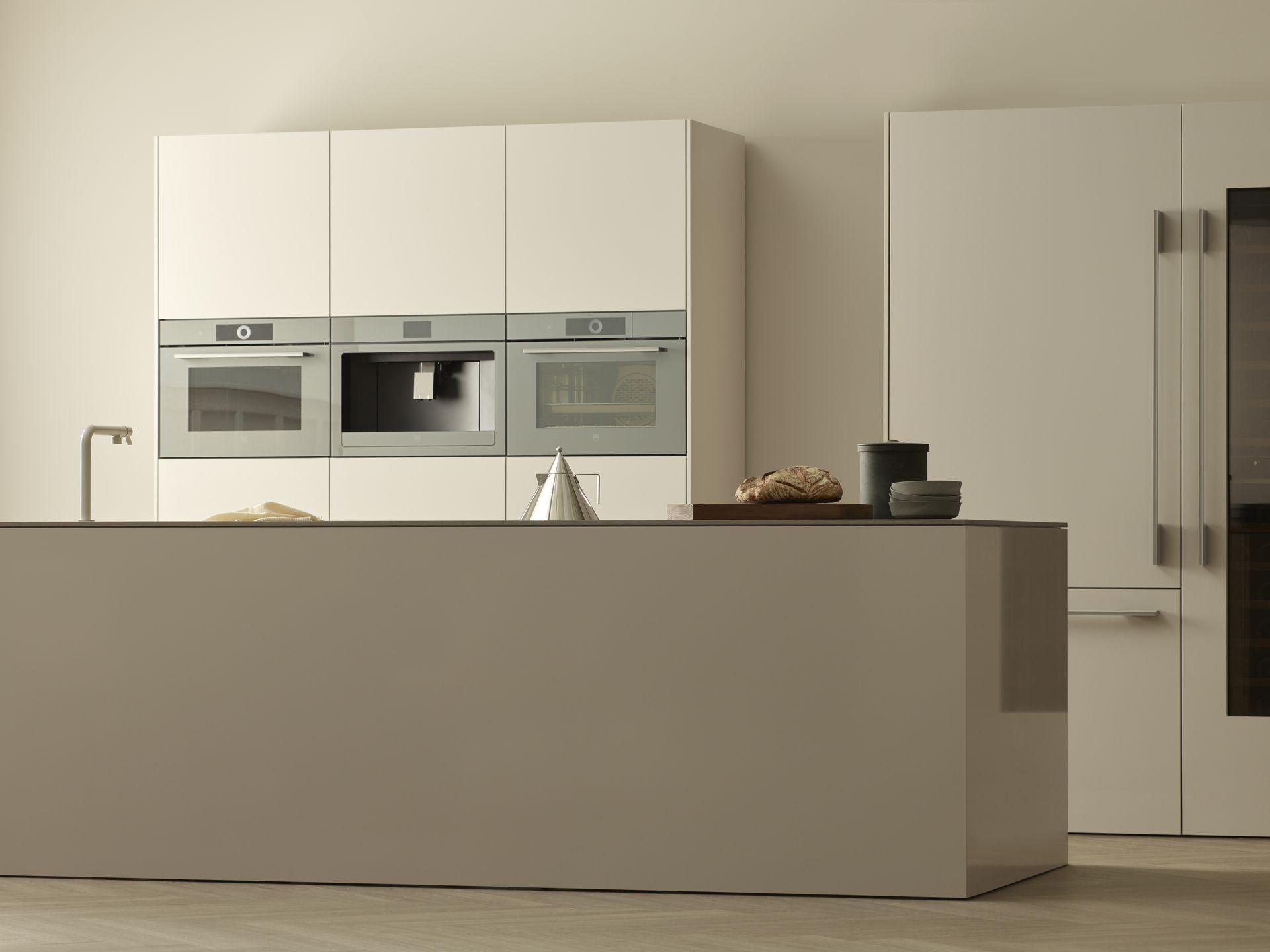 V-ZUG luxury kitchen with oven, coffee center and steamer