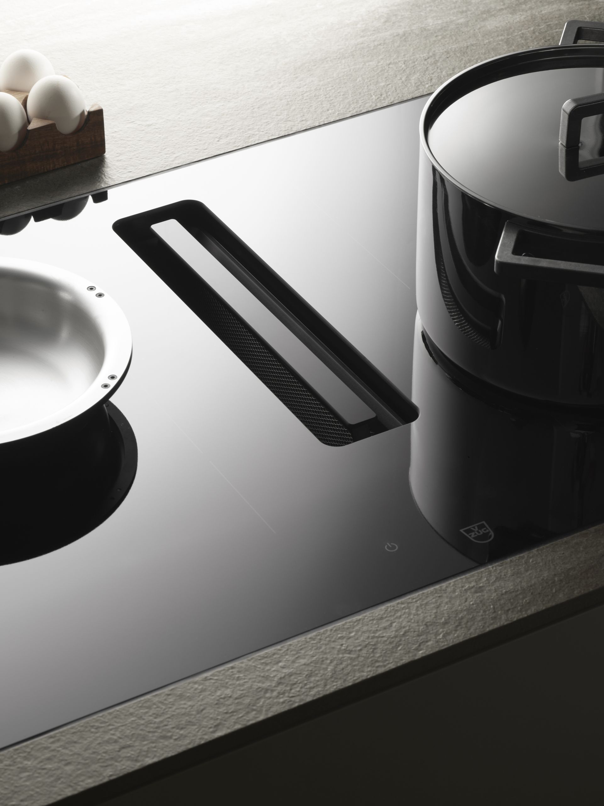V-ZUG cooktop unit removing cooking vapours in luxury kitchen
