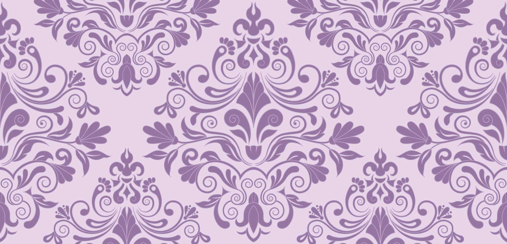 a purple damask pattern on a pink background