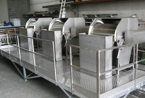 rotating drums for food processing