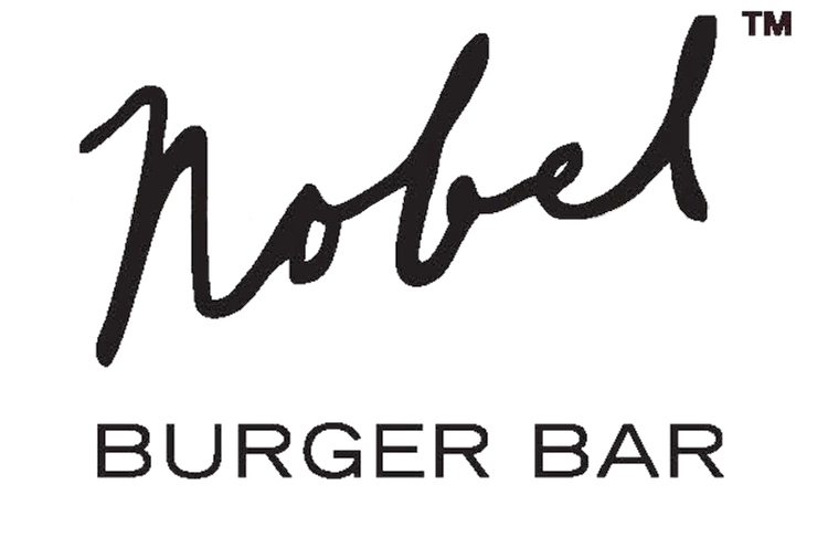 Nobel Burger Bar logo: script