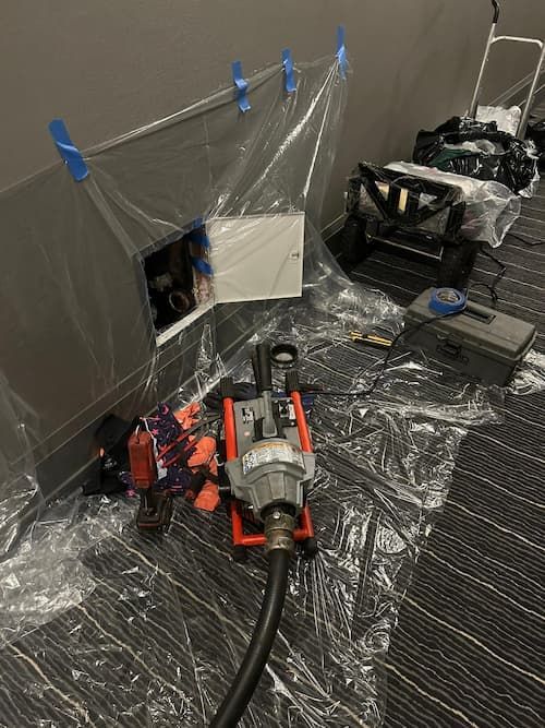 Performing stack cleaning in condominium building