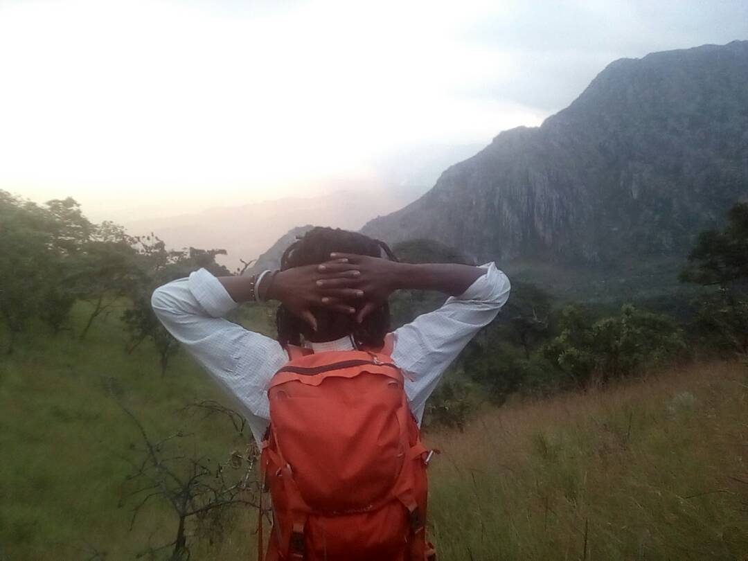 Taking a break and admiring the view.