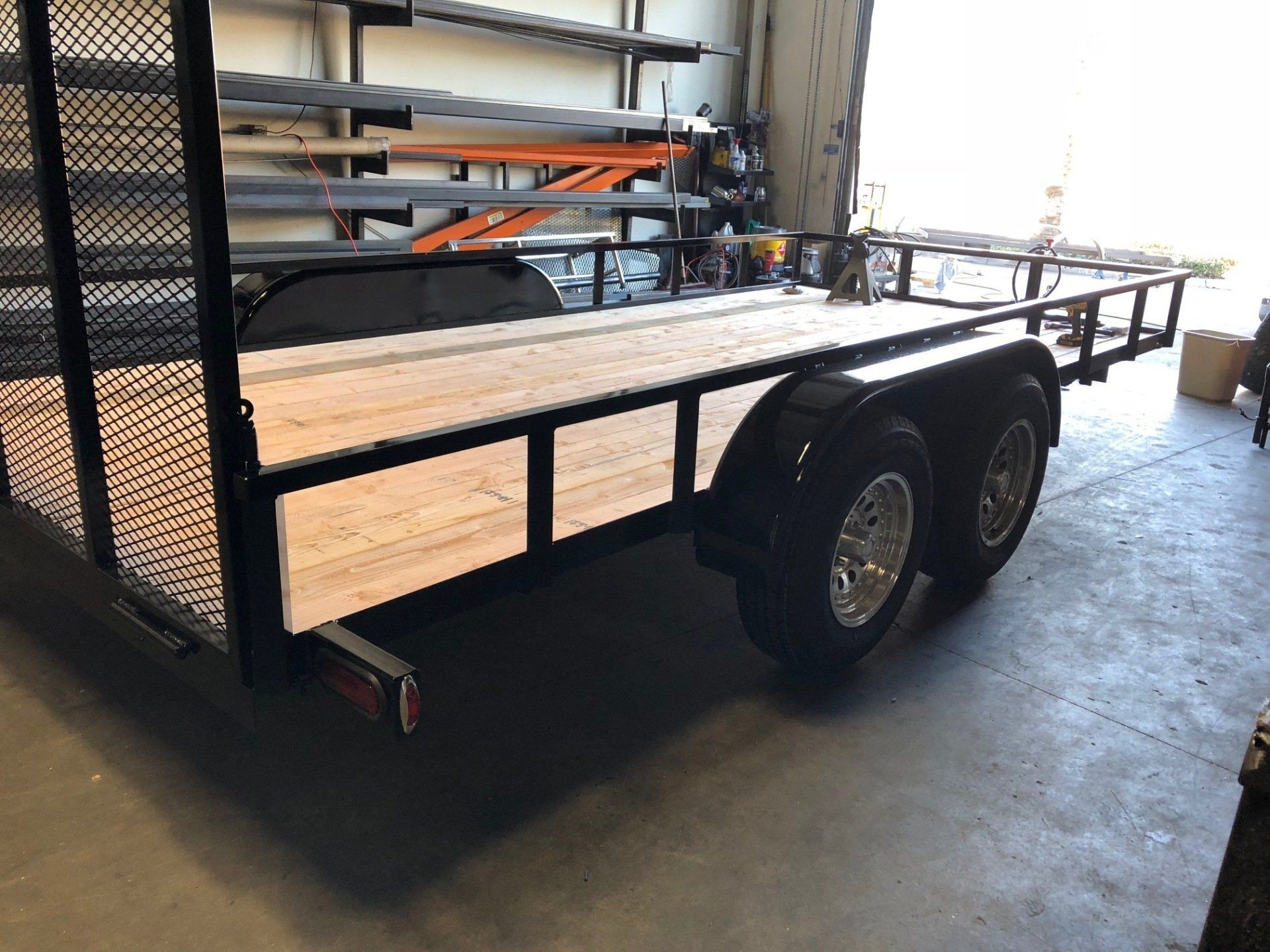 Contractor's Trailer — Flat bed trailer diagonal in Anaheim, CA