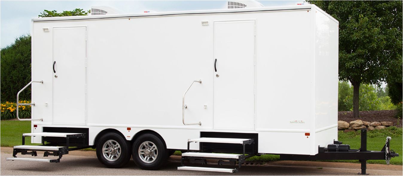 Custom Portable restrooms trailers by Ultra Haulers in Anaheim CA