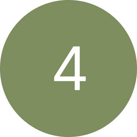 A green circle with the number four inside of it.