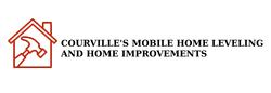 The logo for courville 's mobile home leveling and home improvements