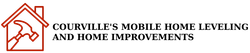 The logo for courville 's mobile home leveling and home improvements