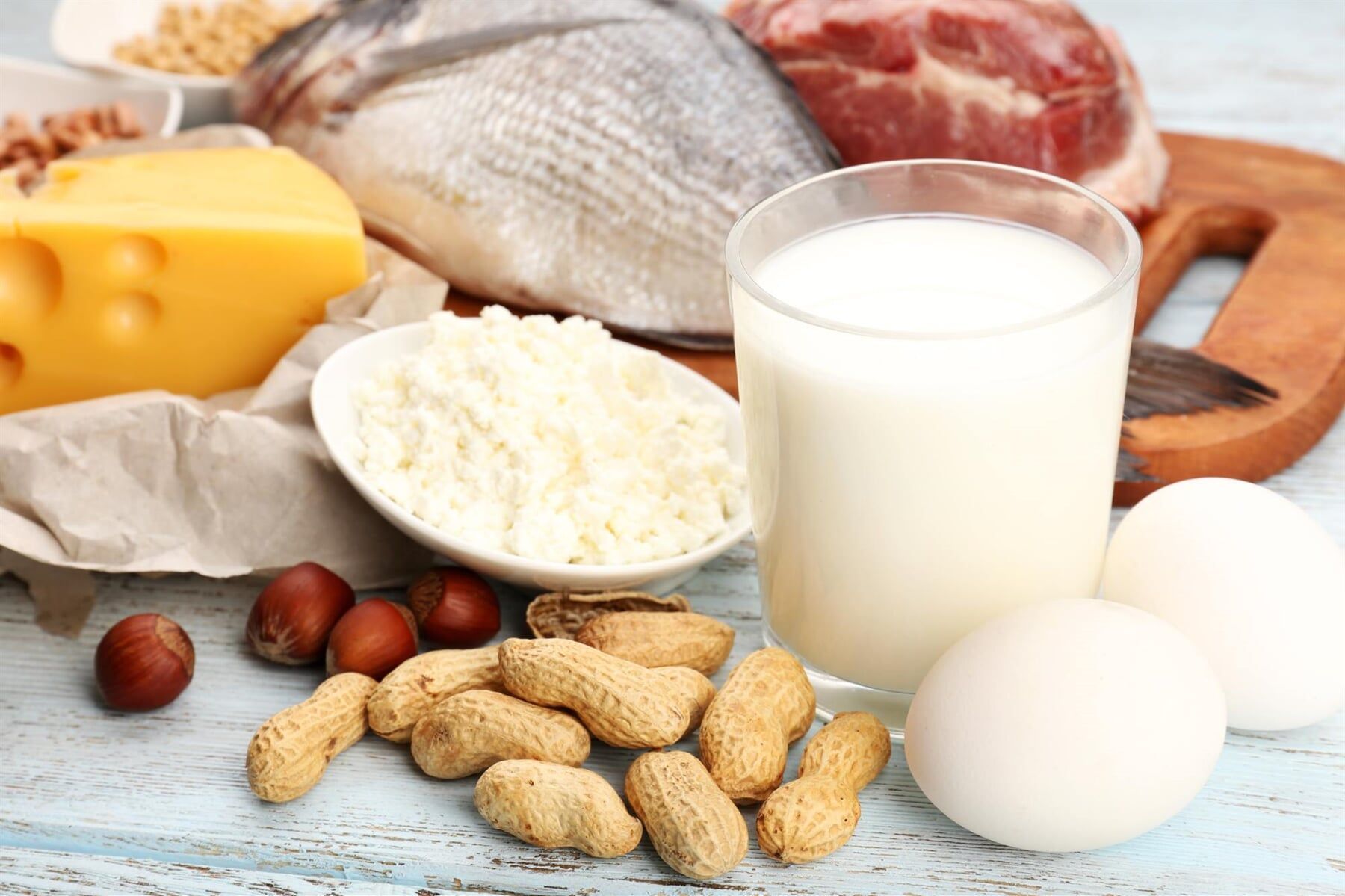 A Variety of Nuts with Milk Glass and Eggs — Fruits & Vegetables in Maroochydore, QLD