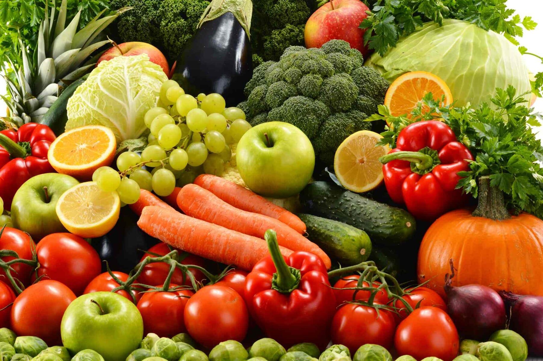 Fresh Fruits and Vegetables Kept on Top of One Another — Fruits & Vegetables in Maroochydore, QLD