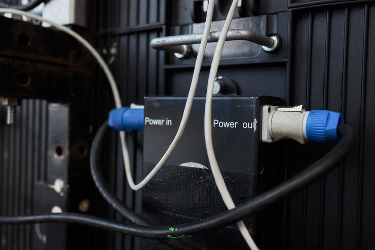 Black power distribution box with