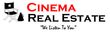 Logo for Cinema Real Estate with a director's chair and megaphone.