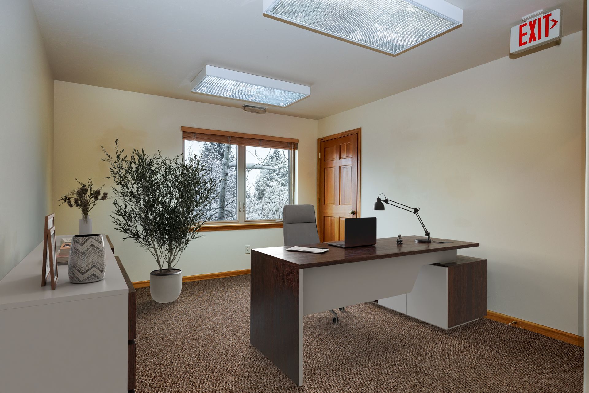 Lobby or reception area at 251 Edelweiss Bozeman with clean modern design and polished floors