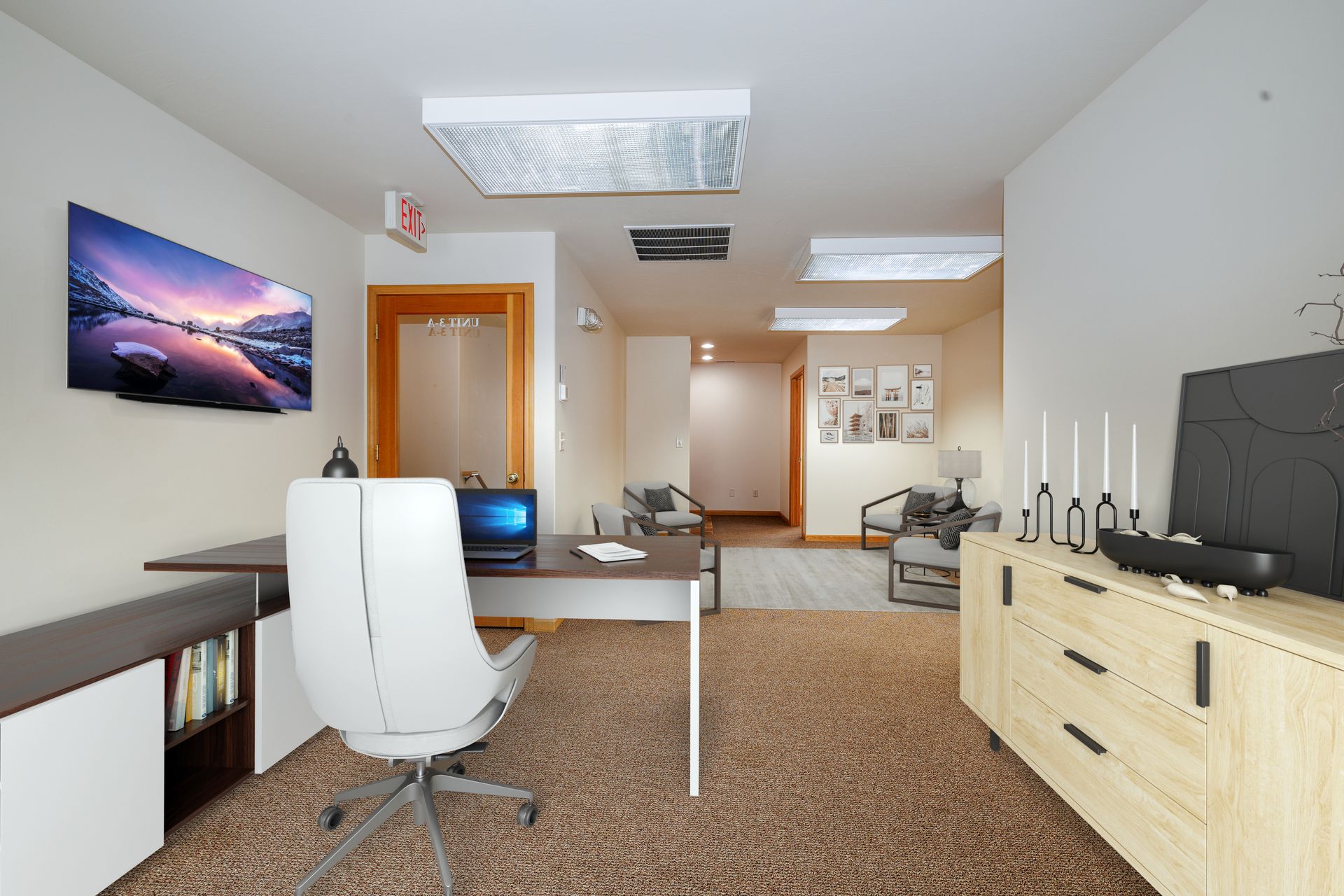 Rear exterior and parking area at 251 Edelweiss Drive Bozeman with mountain backdrop