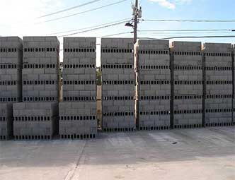 Construction site - concrete blocks in Calverton, NY
