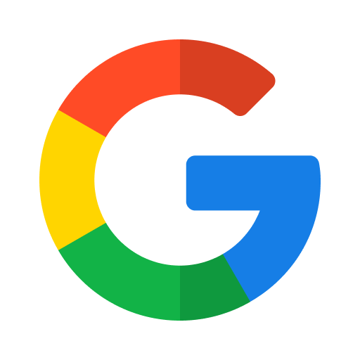 The Google logo in a white circle
