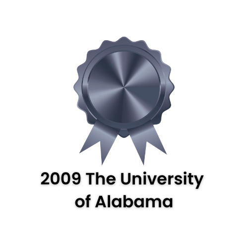 Silver award for the University of Alabama, 2009.