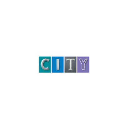 CITY logo with letters in different colored squares: teal, blue, gray, purple.
