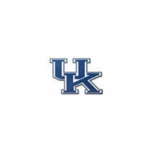 Blue and white University of Kentucky logo: interlocking