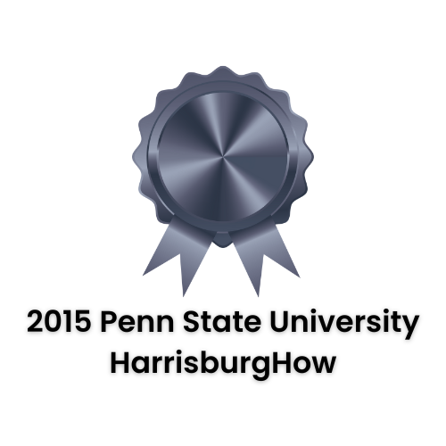 Silver award ribbon from Penn State University Harrisburg, 2015.
