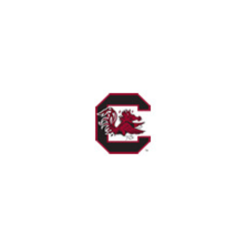 South Carolina Gamecocks logo: Garnet Gamecock inside a black octagon on a white background.