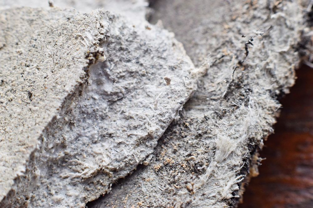 Asbestos Fibres Covering the Roof