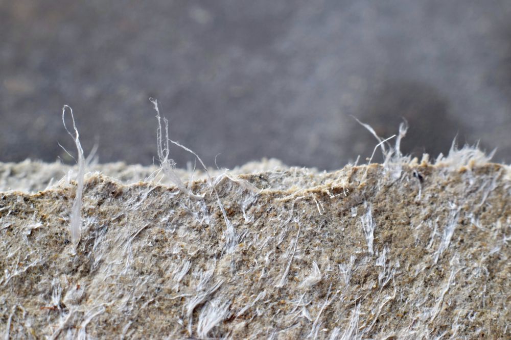 Close-up of a Rough, Fibrous Material, Possibly Asbestos