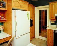Kitchen with a White Refrigerator