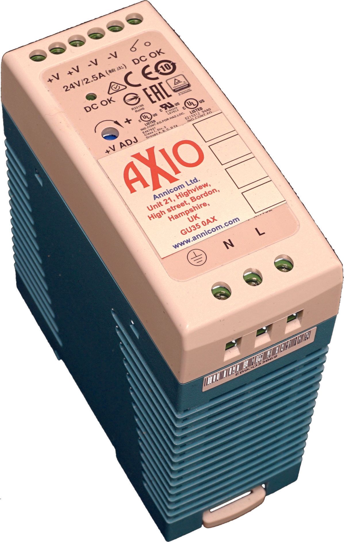 AX-PS-DR-60 230VAC TO 12/24VDC POWER SUPPLY
