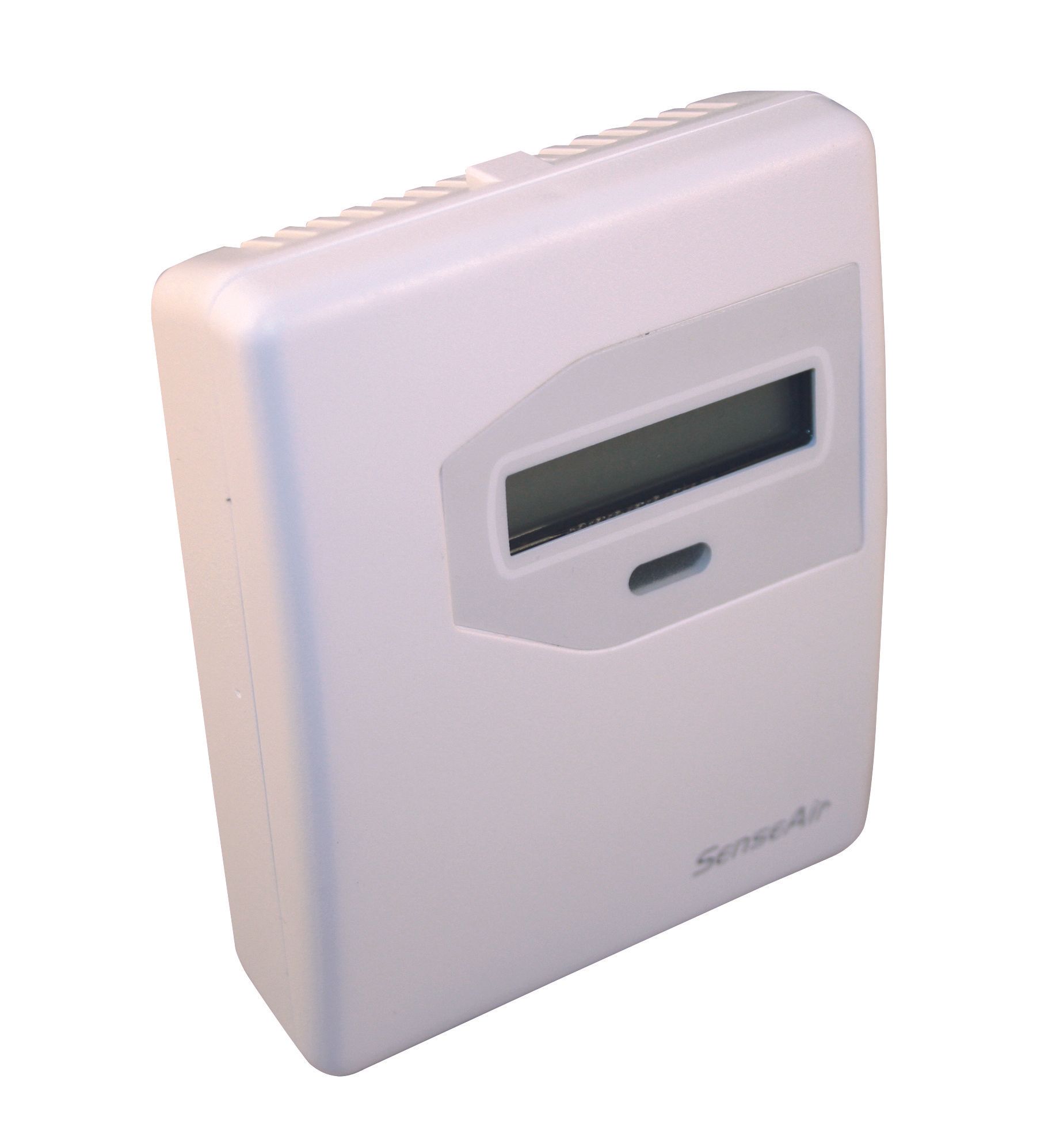 A simple CO2 room sensor (no temperature connector) with a digital display. IP30 rated.