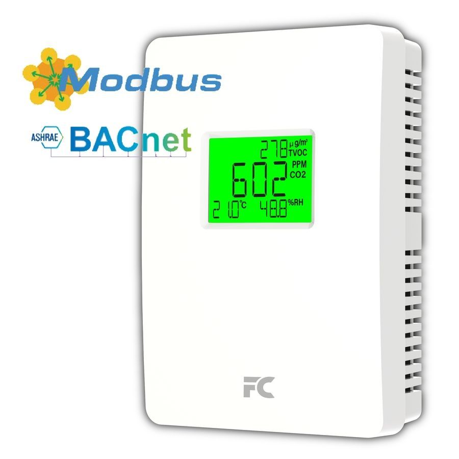 CO2 TEMP & HUMIDITY SENSOR C/W TOUCH DISPLAY