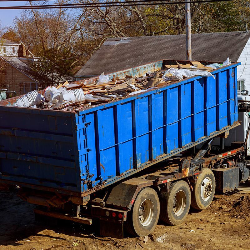 Dumpster Trailer Truck