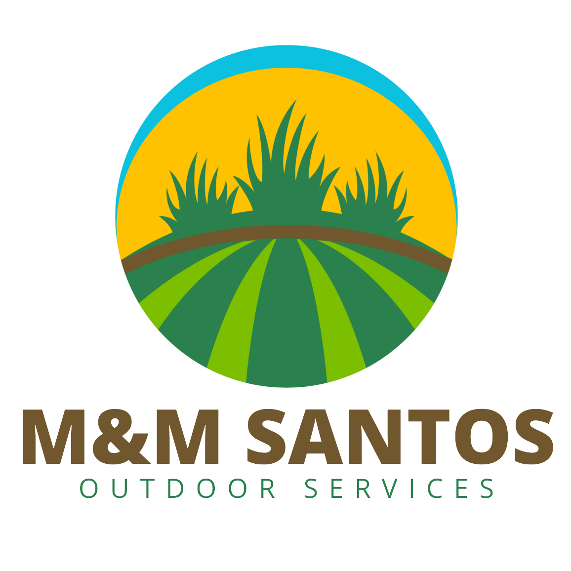 A logo for m & m santos outdoor services