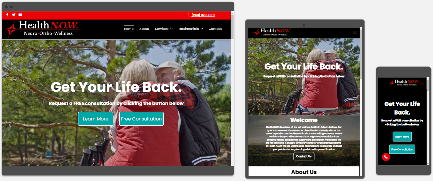 A screenshot of a website that says `` get your life back ''.