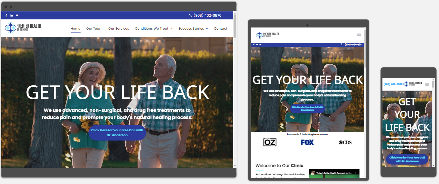 A website that says get your life back on it
