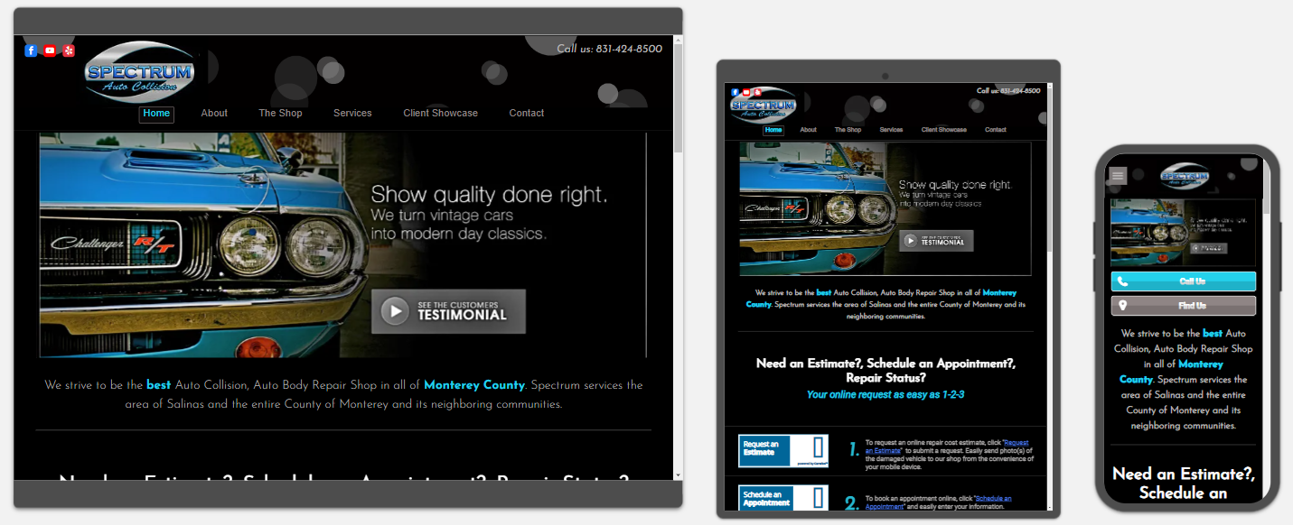 SPECTRUM AUTO COLLISION WEB DESIGN TEMPLATE