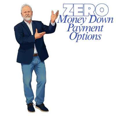 Man gesturing toward text: 