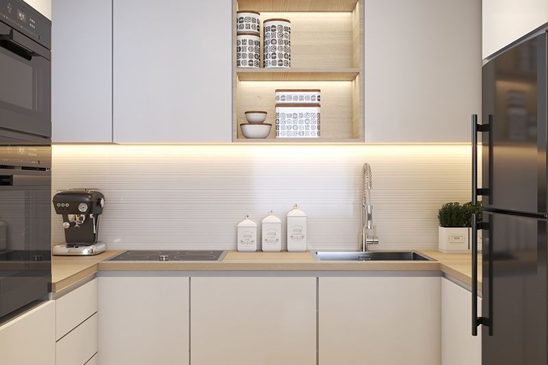 small interior kitchen