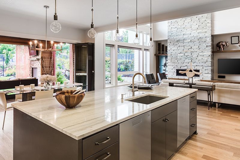 Large interior kitchen