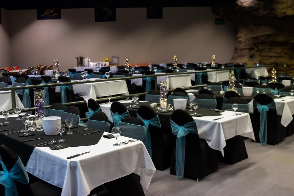 Conference Table Set With Water Glasses — Capricorn Motel & Conference Centre In Parkhurst, QLD